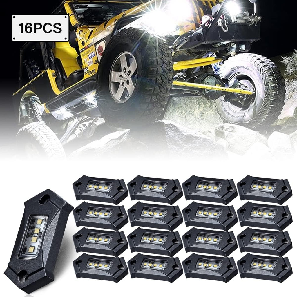 16Pods White LED Rock Lights W439584