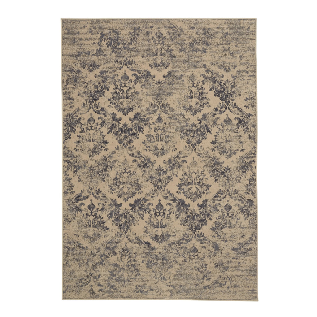 Silver Rectangle Machine Woven Rugs V811