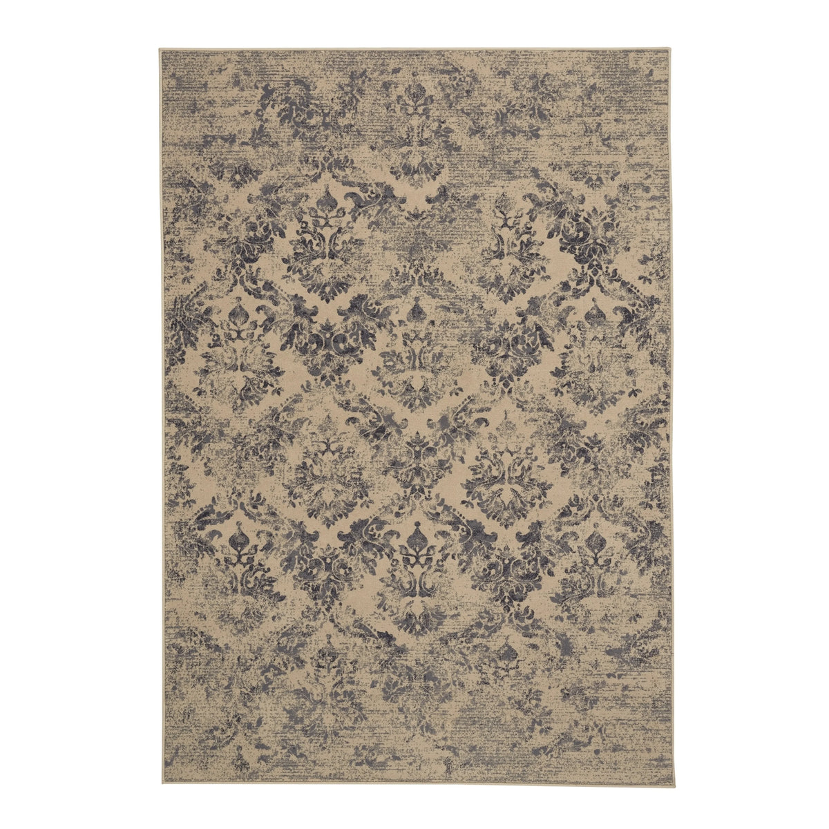 Silver Rectangle Machine Woven Rugs V811