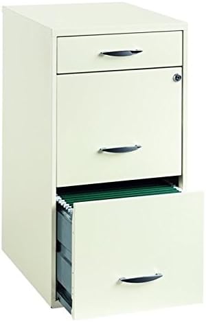 White Metal 3 Drawer Steel File Cabinet B453370