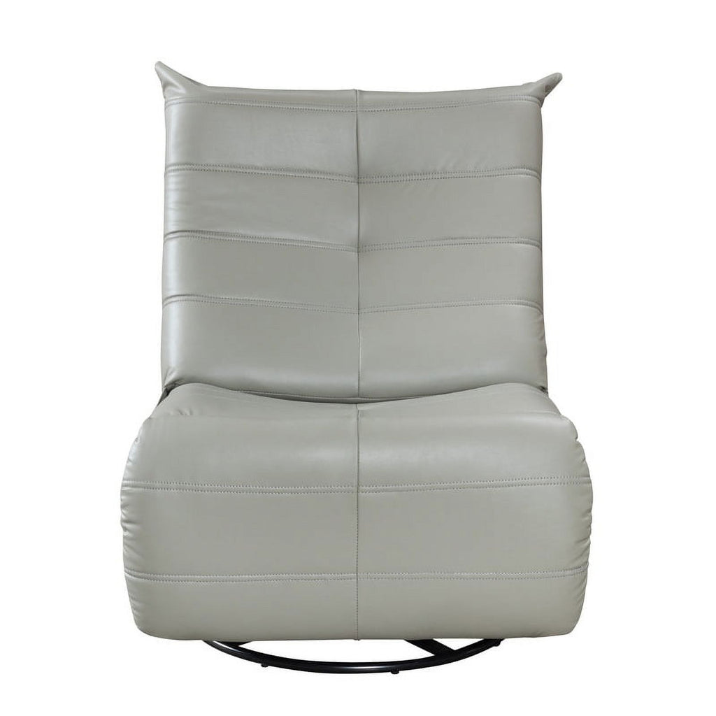 Green Faux Leather Swivel Glider Recliner F958
