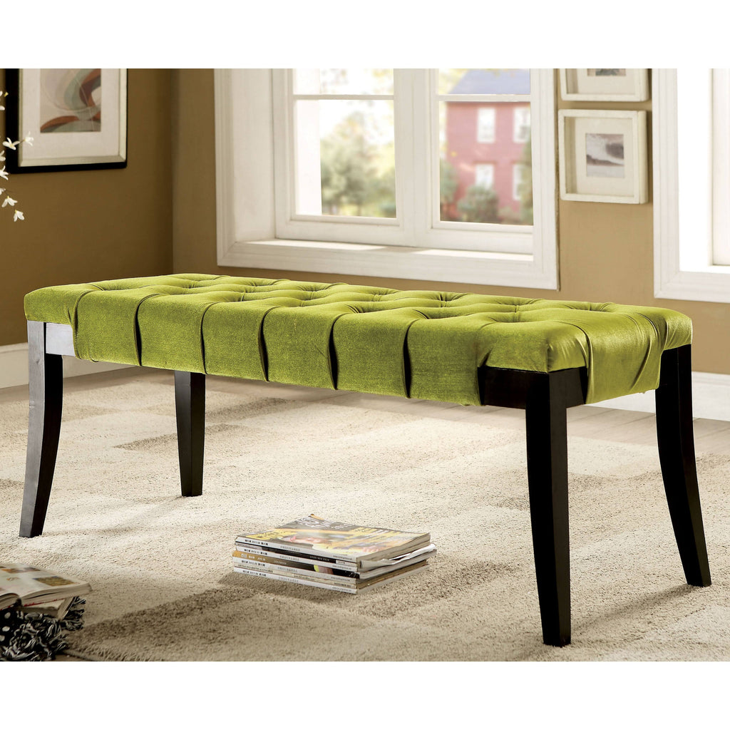 Brown Tufted Accent Bench L2935
