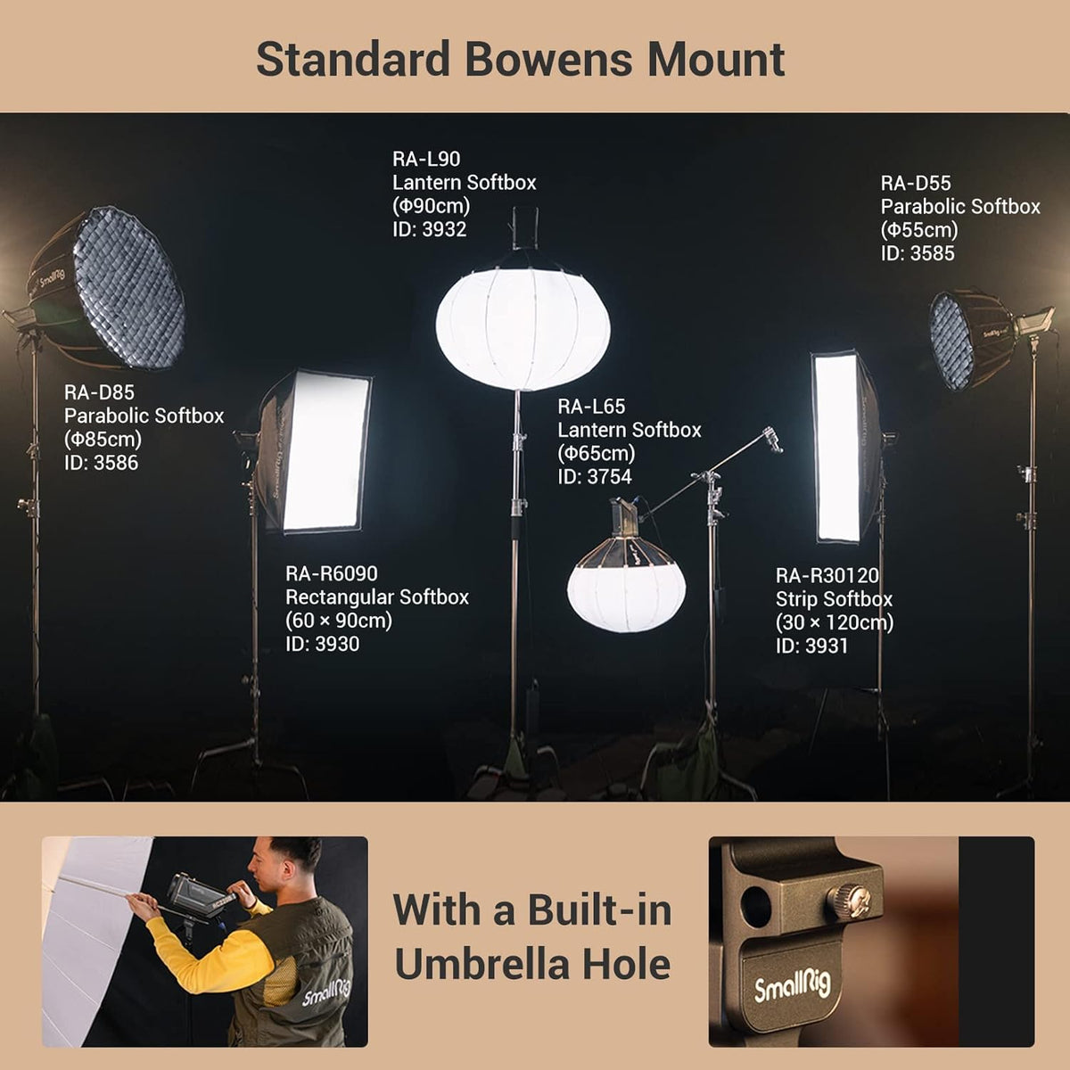Bi-Color LED Video Light 220W 2700K-6500K with Bowens Mount Z527729