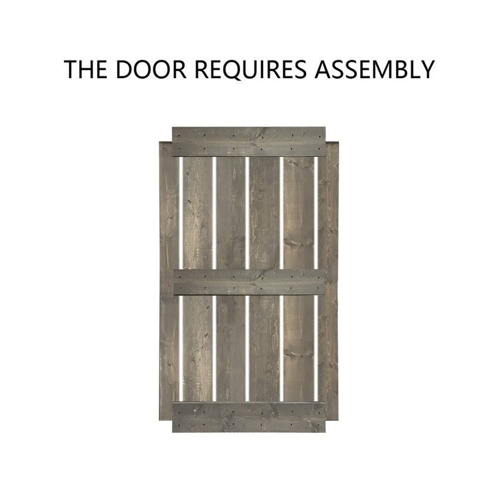 Sage Green Solid Wood Interior Sliding Barn Door V16026