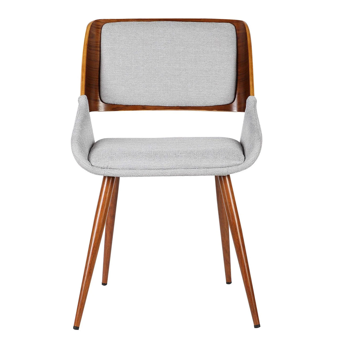 Gray Fabric Dining Chair with Walnut Wood O78413