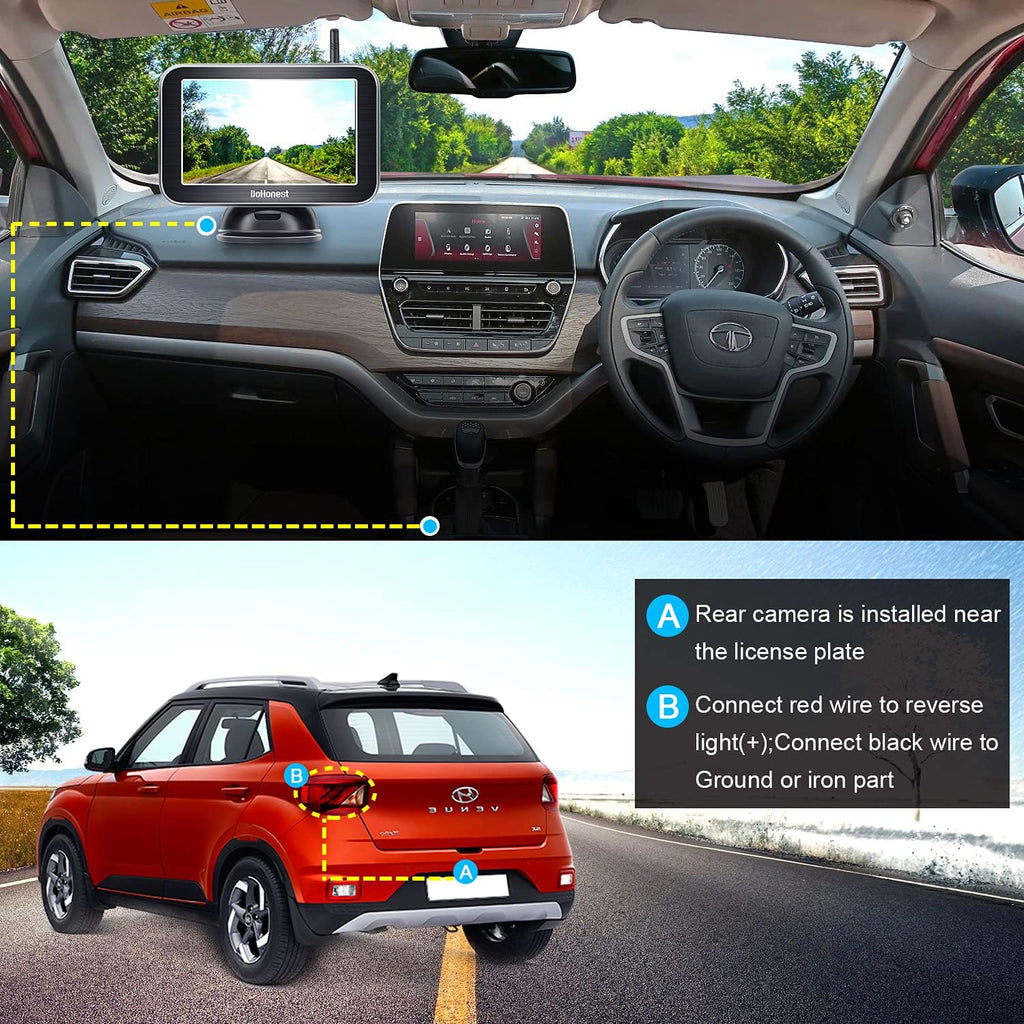 Wireless Backup Camera HD 1080P with 5" Split Screen System N82186