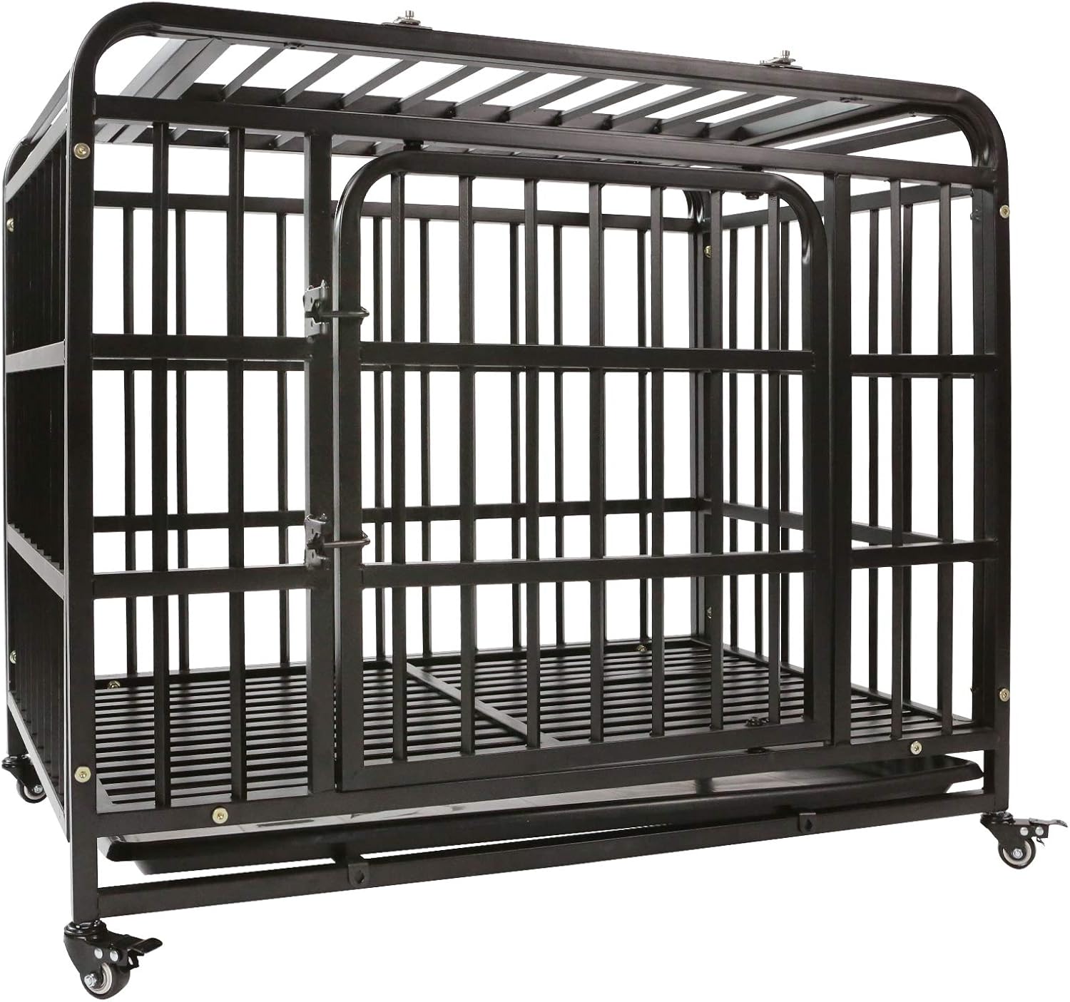 Heavy Duty Metal Dog Crate with Four Wheels, 38 inches C2183