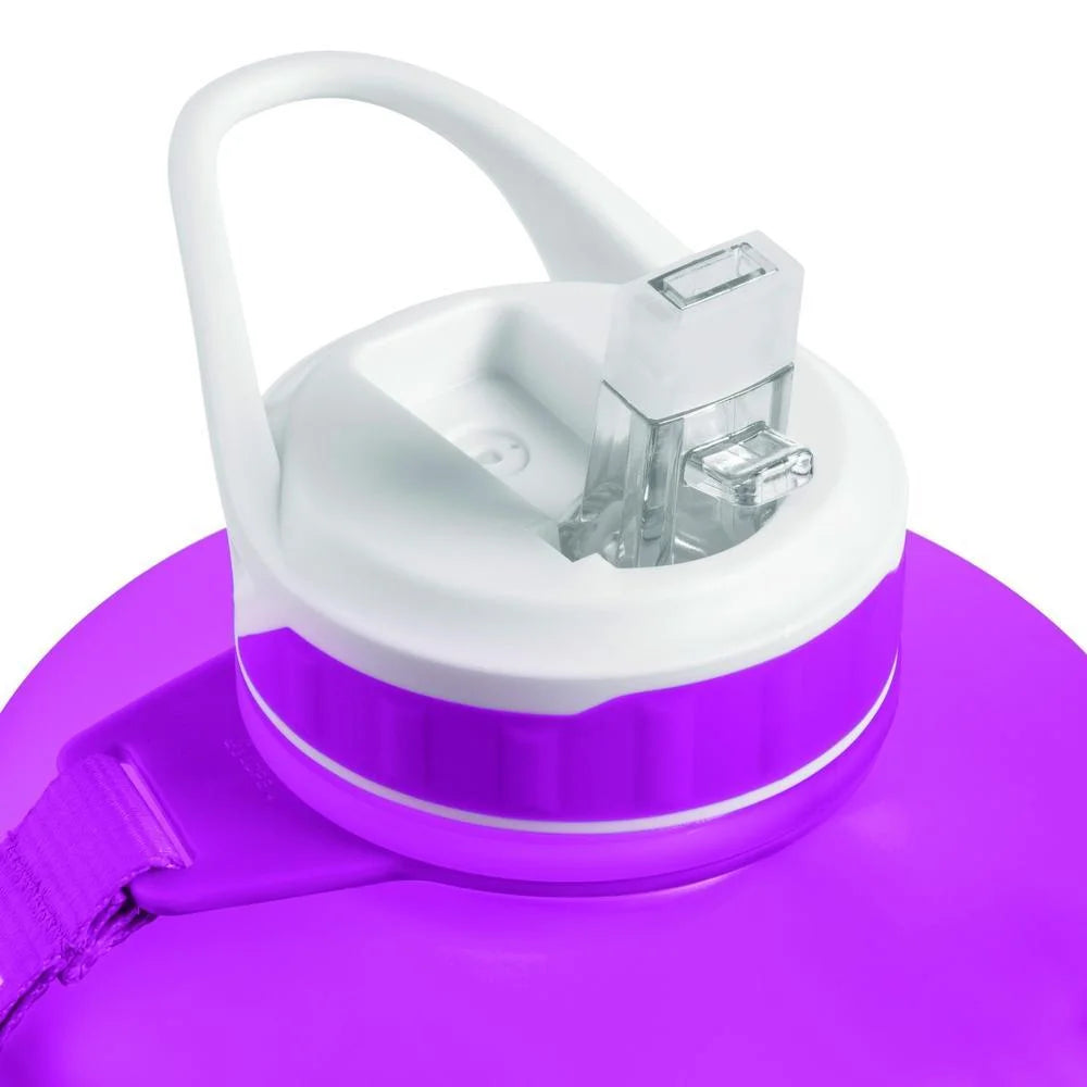Purple 64 oz Water Bottle with Straw S96614