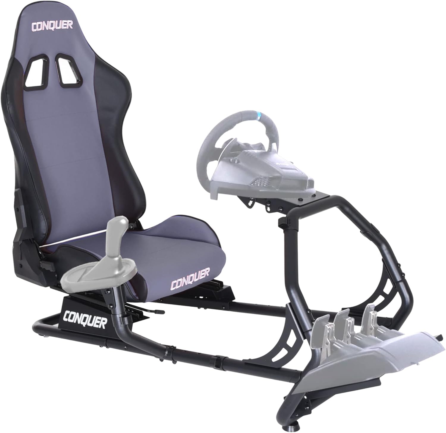 Racing Simulator Cockpit Driving Seat Reclinable with Gear Shifter Mount T8544