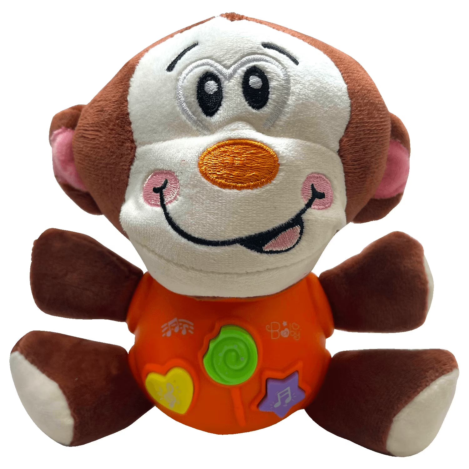 Monkey Plush Toy with Light-Up Button, 12 Nursery Rhyme & Sound Effects T930