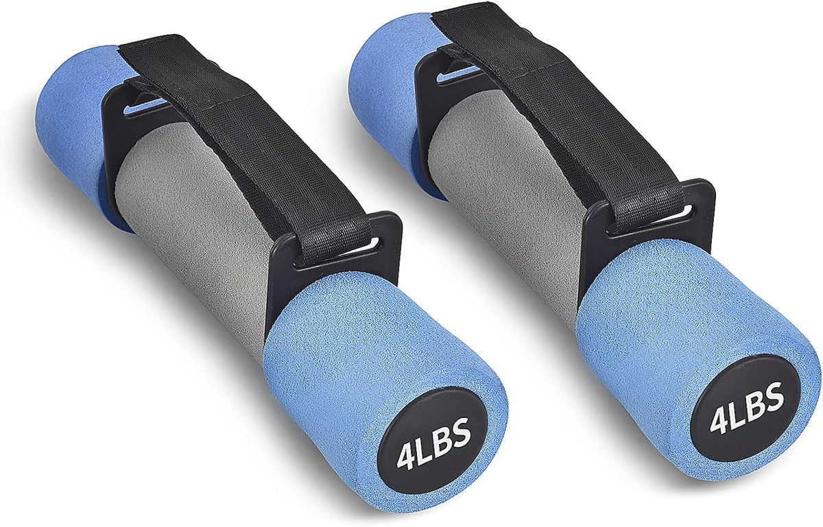 Set of 2 Dumbbells with Anti-Slip Soft Grip & Hand Straps I993515