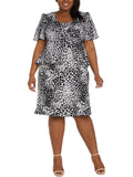 Plus 2PC Light Weight Midi Dress D196
