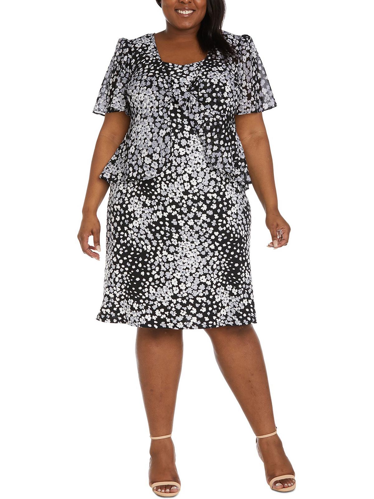 Plus 2PC Light Weight Midi Dress D196