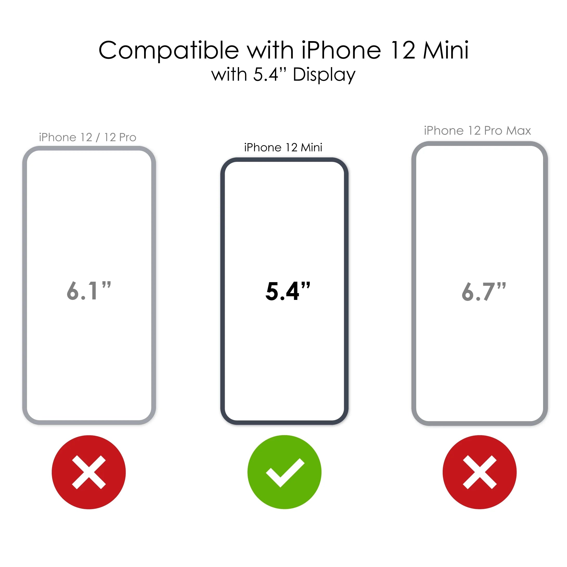 Clear Shockproof Hybrid Case for iPhone 12 MINI with Tempered Glass Screen Protector A721293