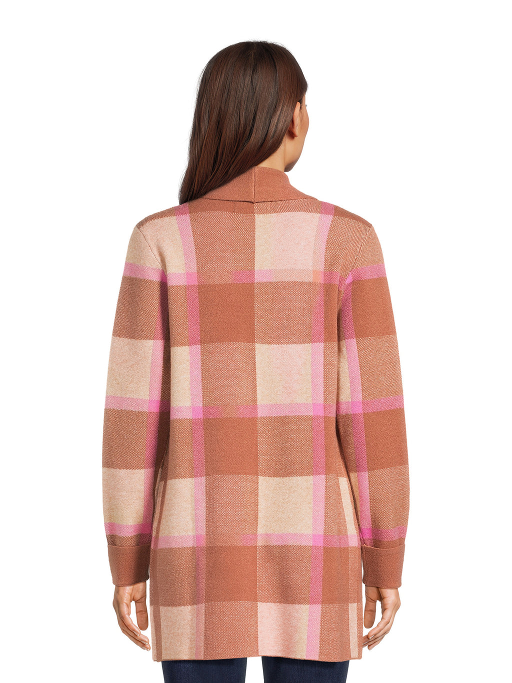 Women's Open Front Cardigan Sweater with Long Sleeves, Midweight W117318