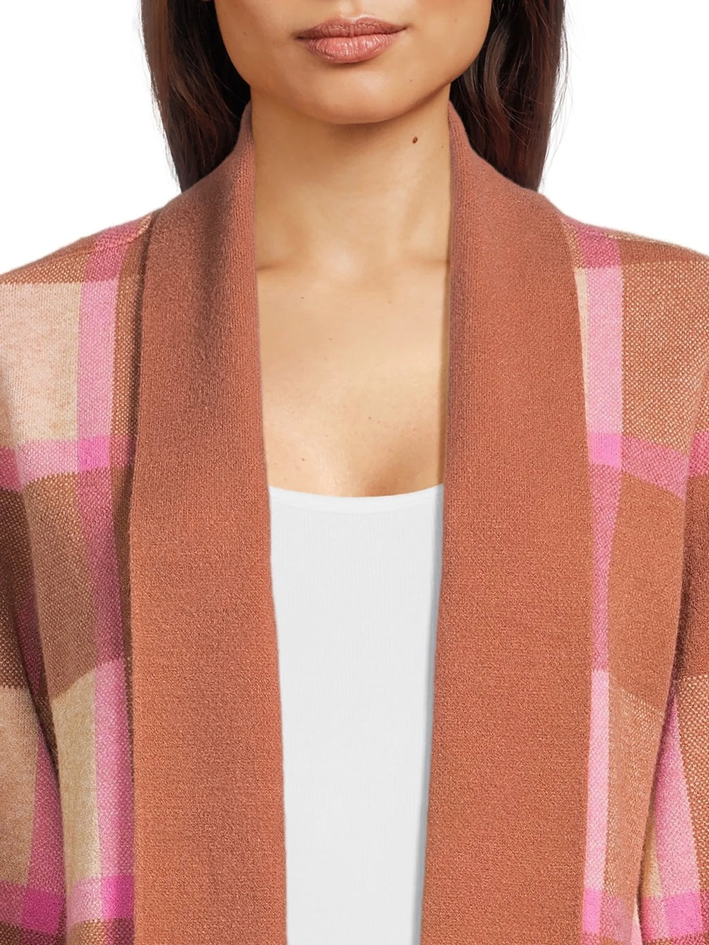 Women's Open Front Cardigan Sweater with Long Sleeves, Midweight W117318