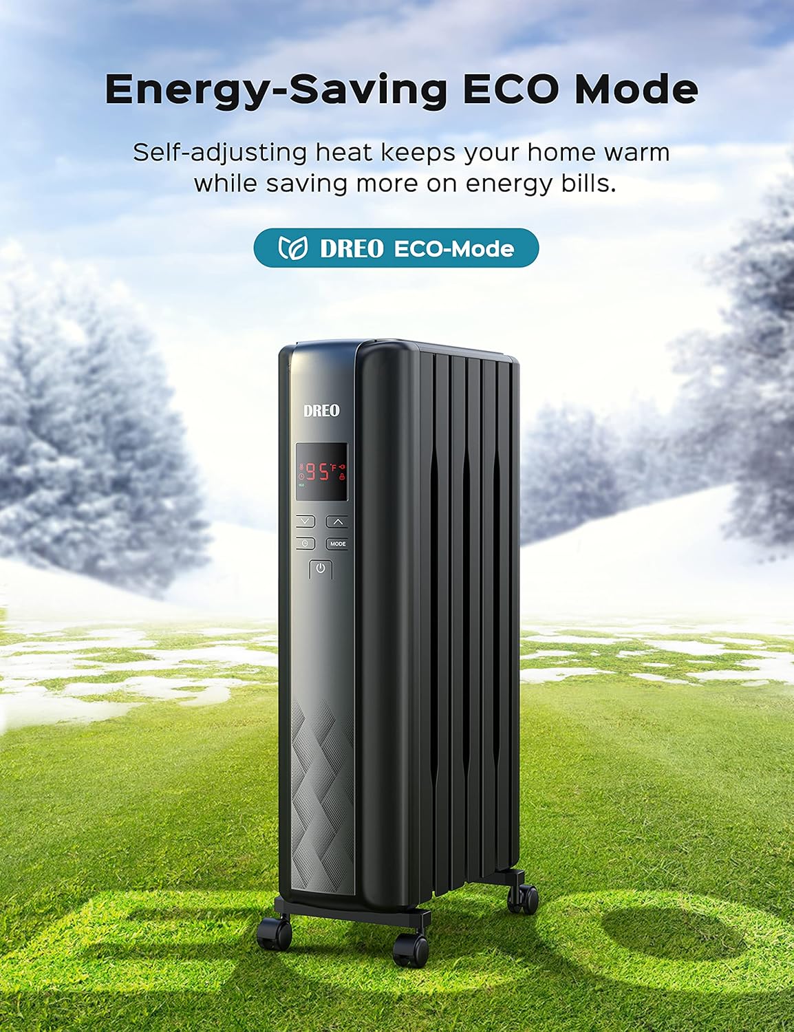 1500W Electric Oil Filled Radiator Heater with Remote Control S730