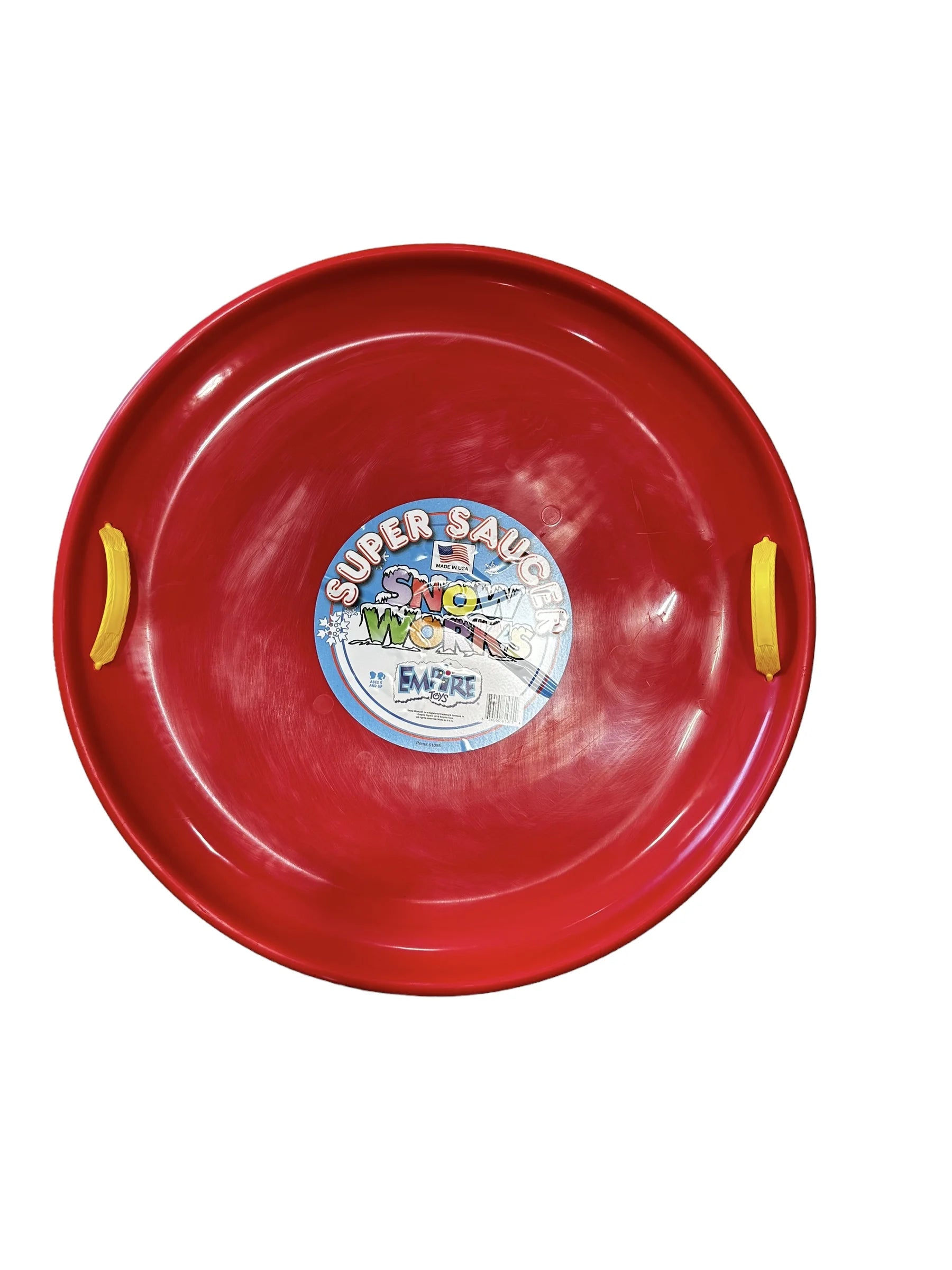 28 Inch Round Snow Sled Red and Blue X572314
