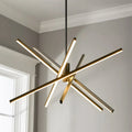 5-Light Aluminum Dimmable LED Linear Chandelier Q199426