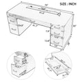 Black Executive Writing Desk with Drawers J976505
