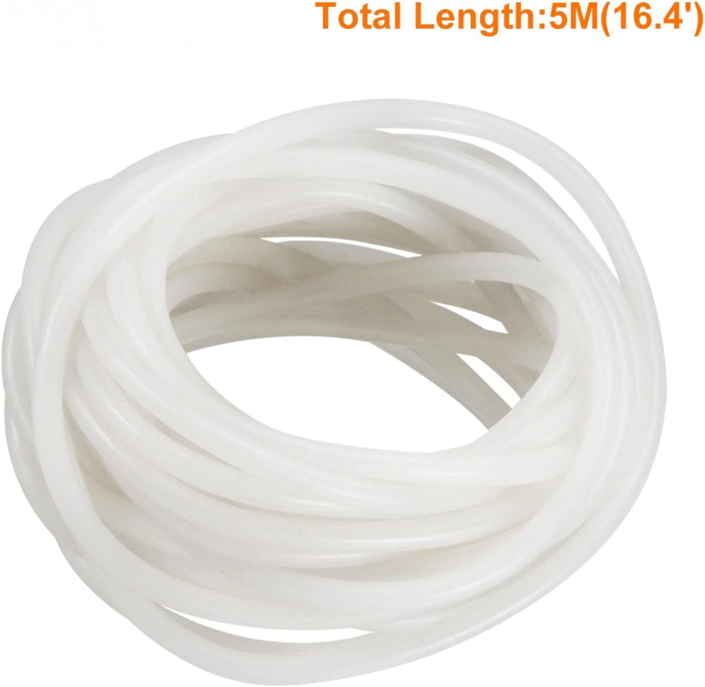 Translucent Silicone Rubber Tubing, 6mm ID, 8mm OD, 16.4' V66292