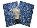 Blue Mosaic Swimming Pool Patch Repair Kit Vinyl Liner 2 Patches 1 ft x 8" with Glue V60511
