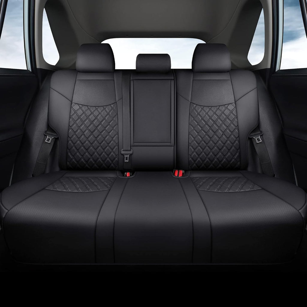 Pu Leather Car Seat Covers Full Set for Toyota RAV4 Hybrid 2019 2020 2021 2022 Grey N268383