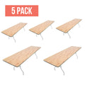 Wood Folding Table 5 Pack O4874