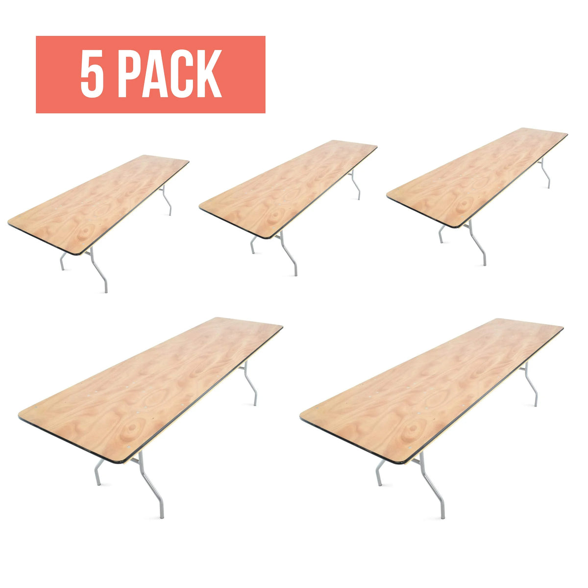Wood Folding Table 5 Pack O4874
