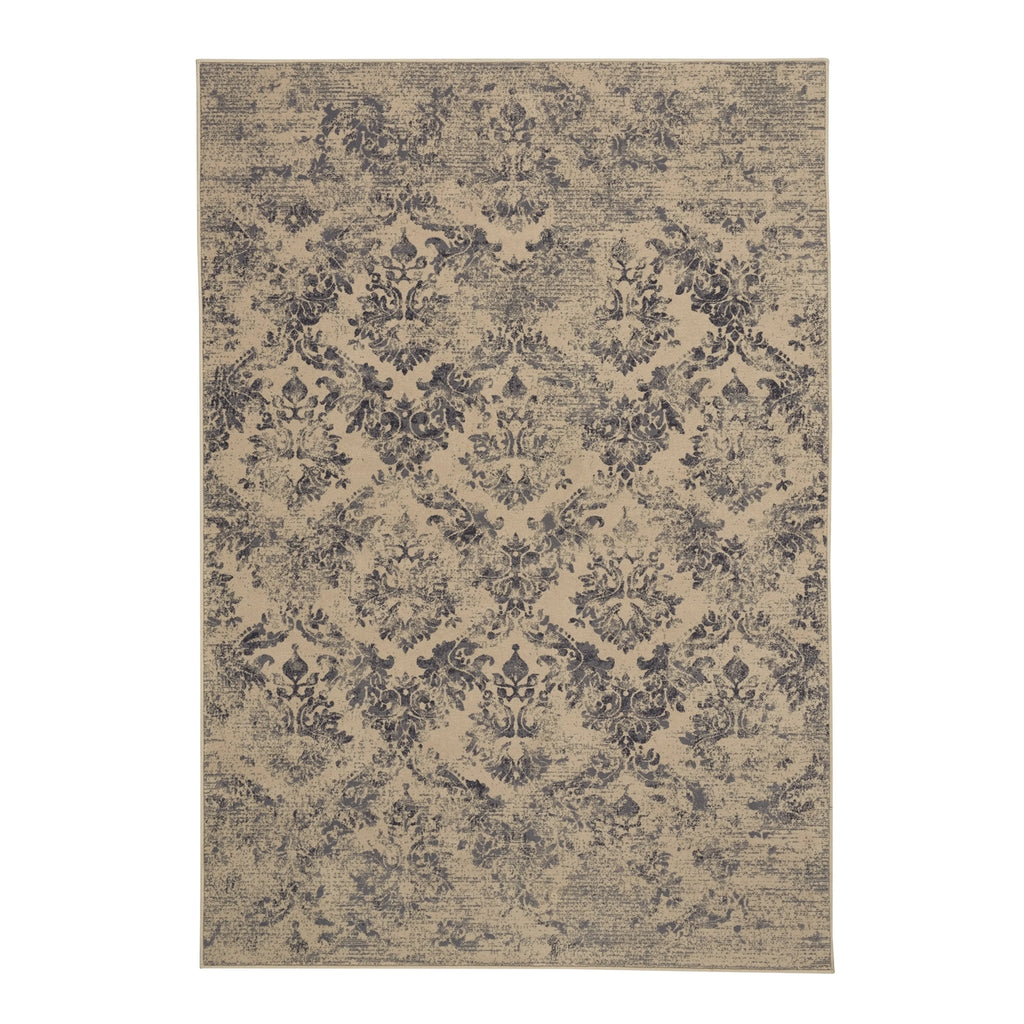 Azure Rectangle Machine Woven Rugs I9684