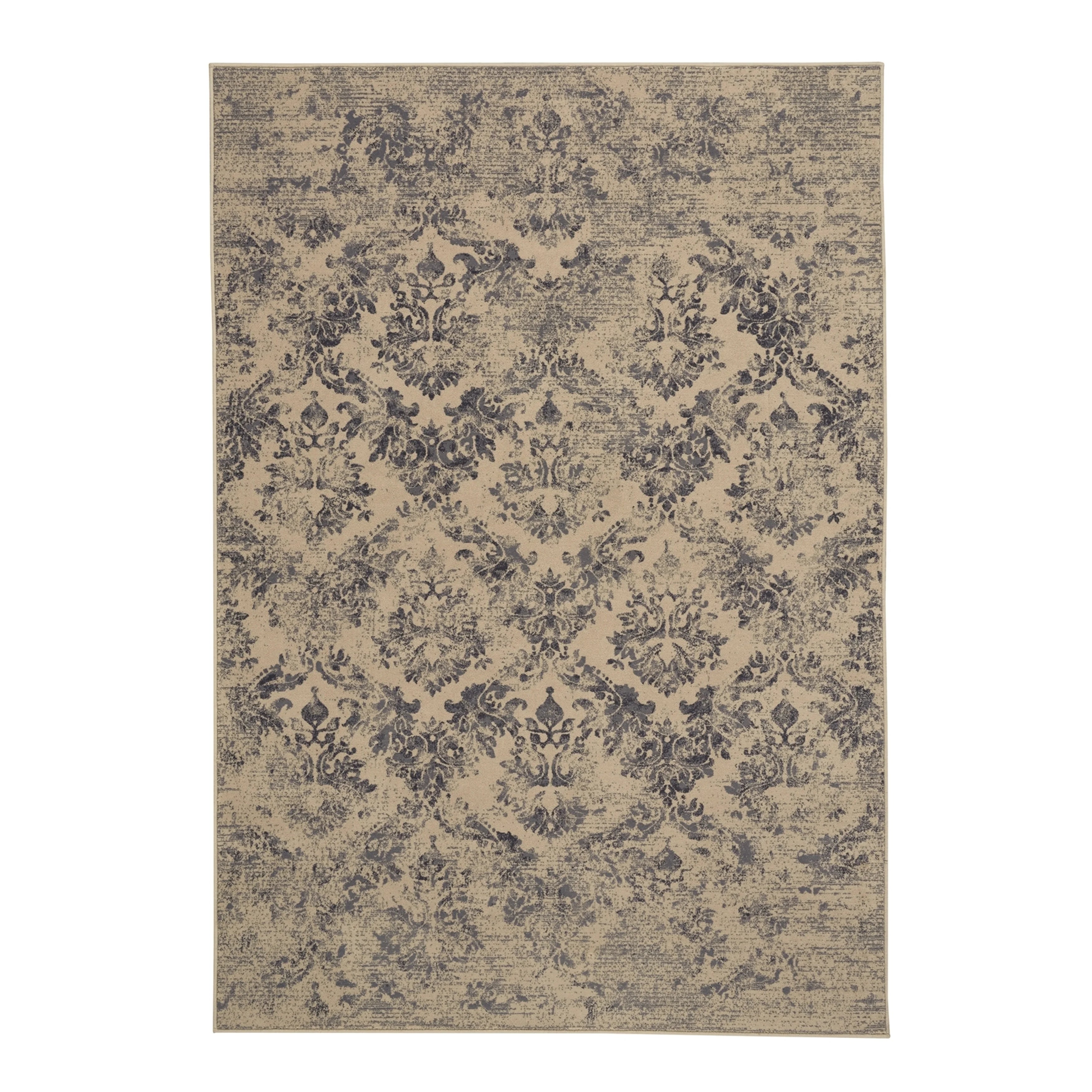 Azure Rectangle Machine Woven Rugs I9684