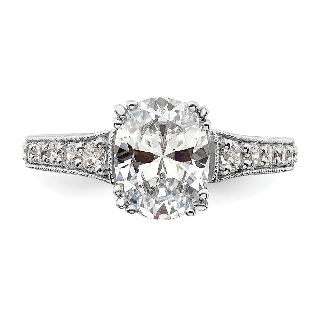 14k White Gold Oval Engagement Ring F974308