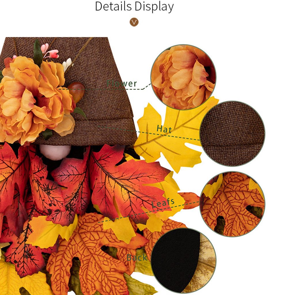 Fall Wreath with Autumn Maple Leaf T518
