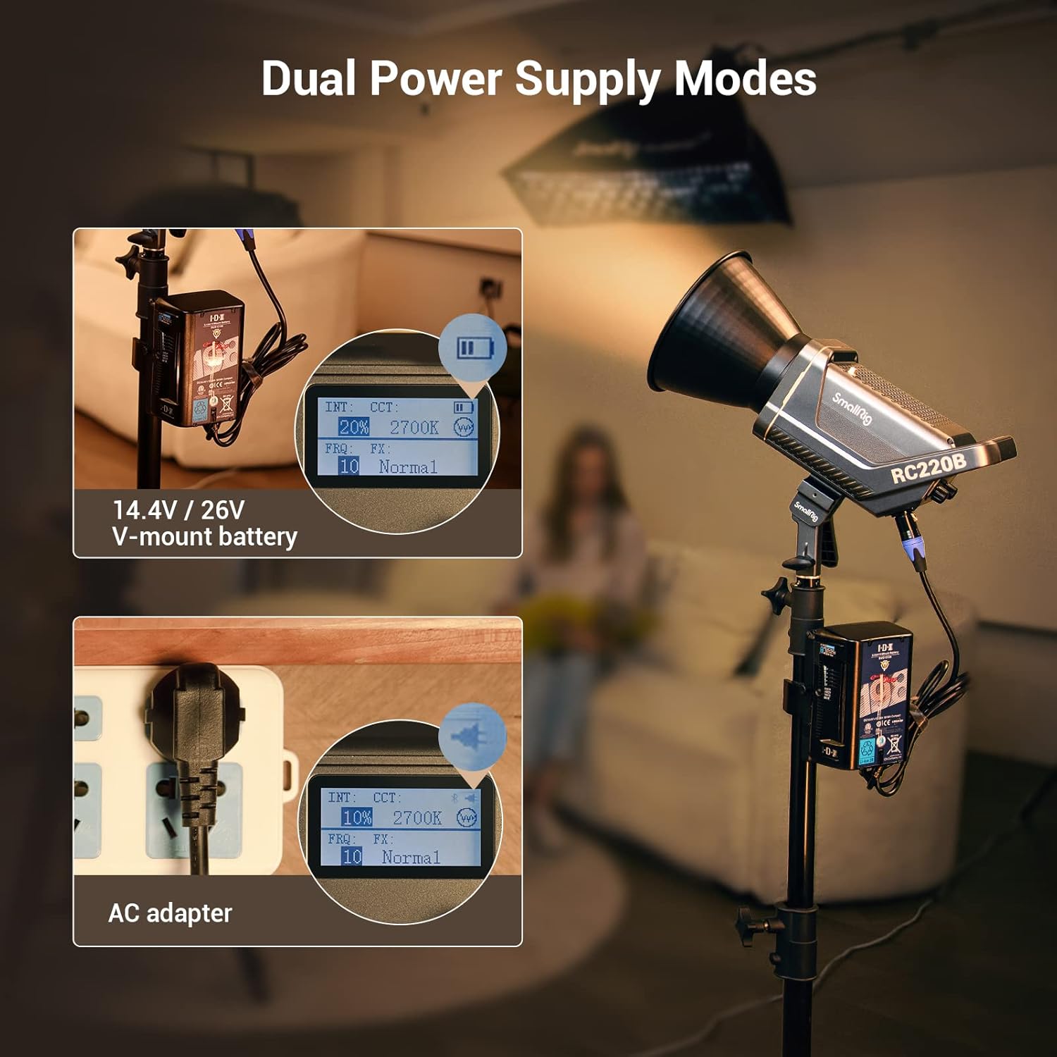 Bi-Color LED Video Light 220W 2700K-6500K with Bowens Mount Z527729
