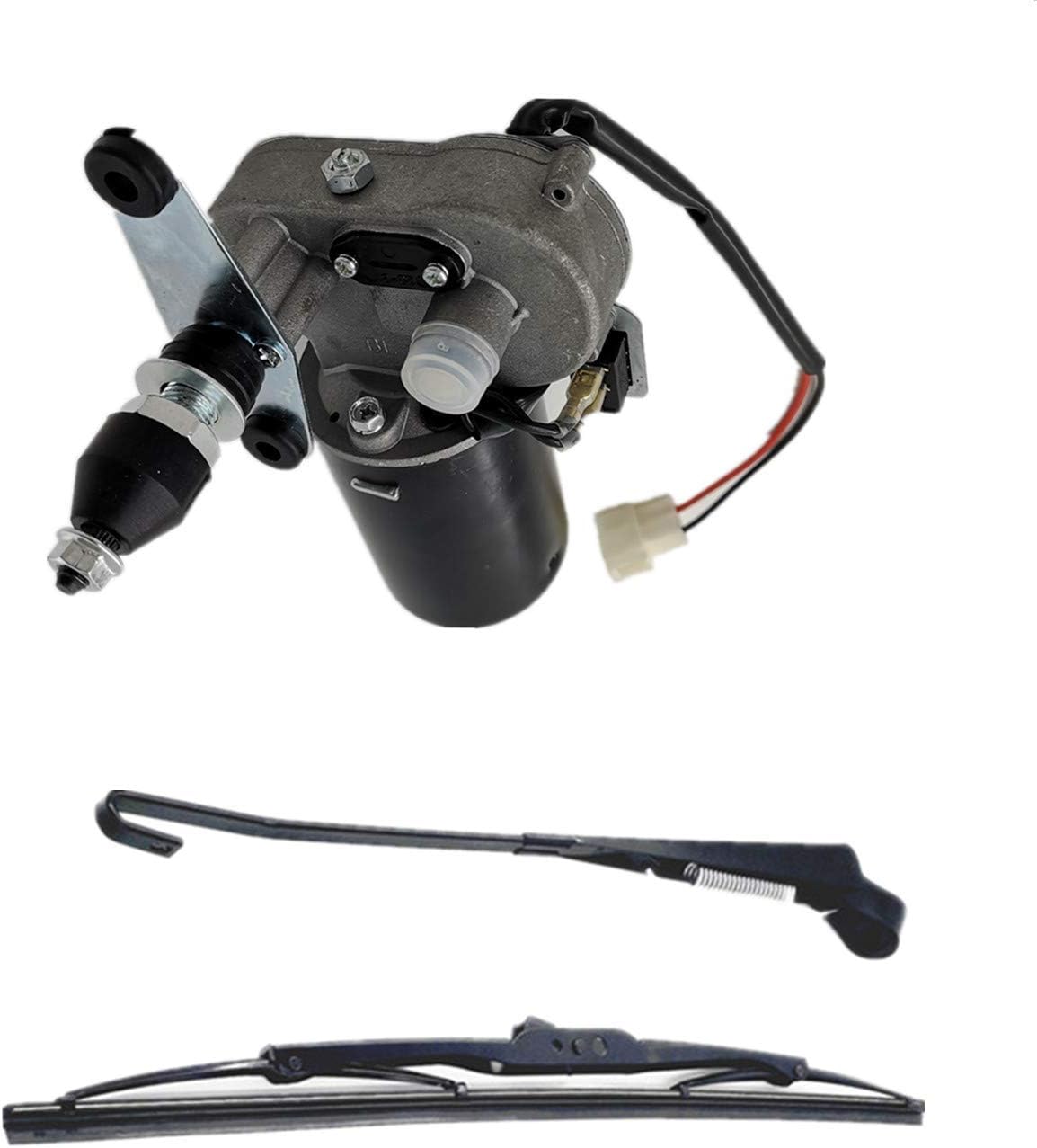 12V Universal Electric Windshield Wiper Motor Kit for UTV ATV Windshields, 17.7" Arm, 17.7" Blade Pack of 2 T393915