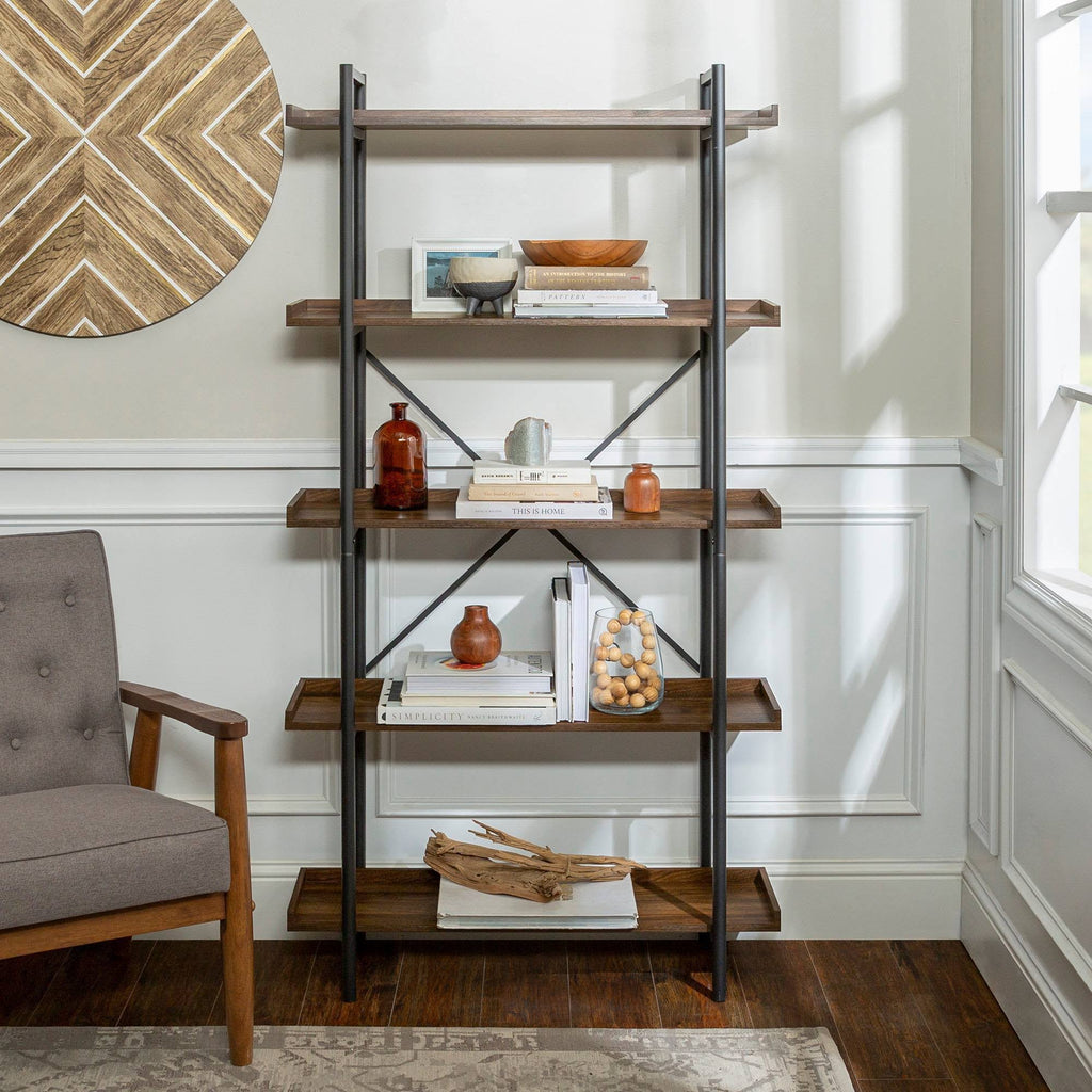 5 Tray Shelf Dark Walnut Bookshelf M69567