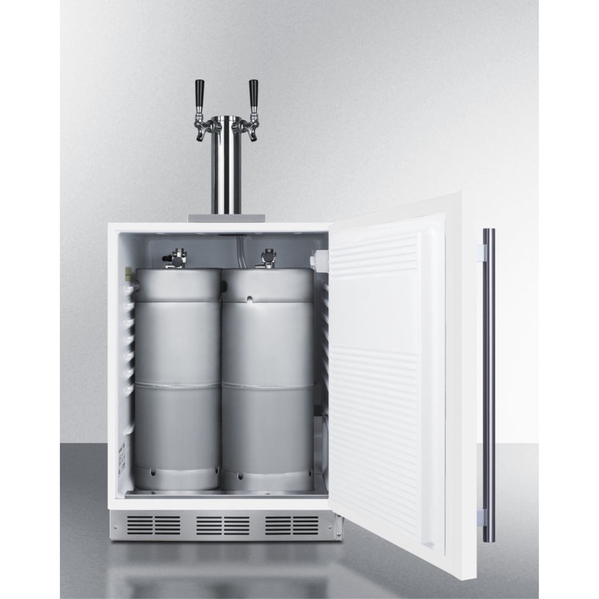 24-Inch Outdoor Rated Double Tap Wine Dispenser / Kegerator N378
