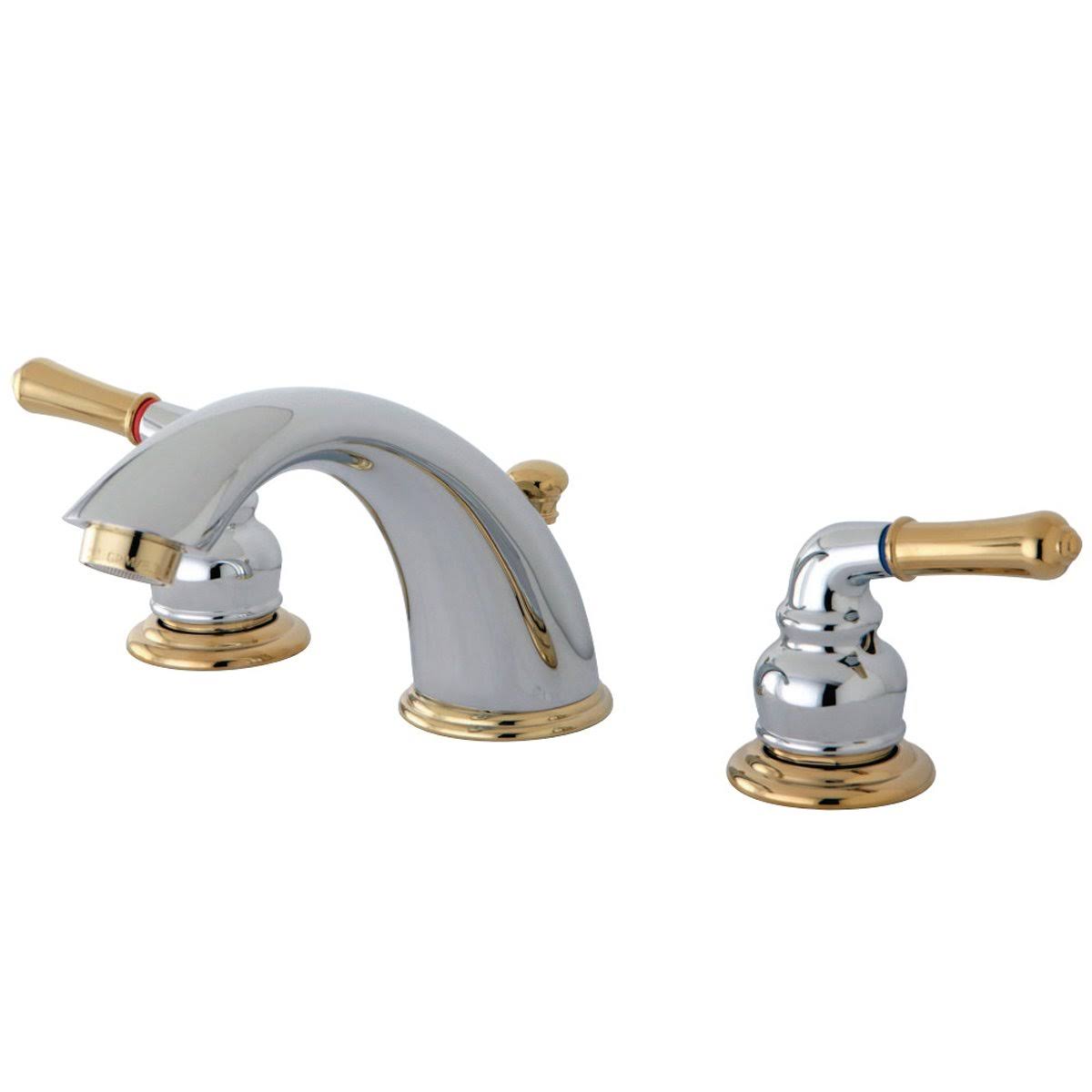 Brushed Brass Widespread Bathroom Faucet Q595