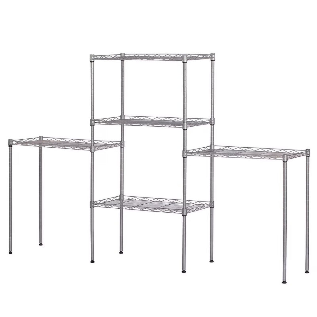 5 Tier Wire Shelving Rack Storage Unit Silver B974095