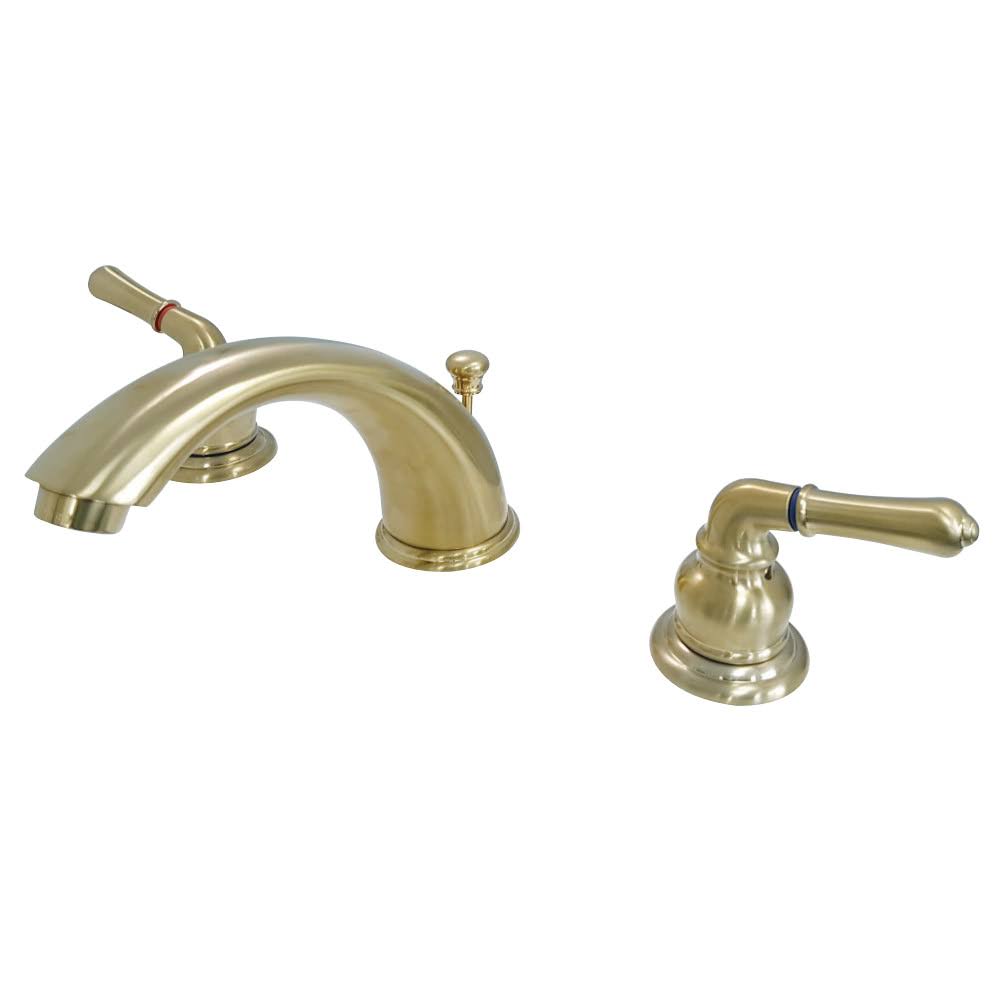 Brushed Brass Widespread Bathroom Faucet Q595