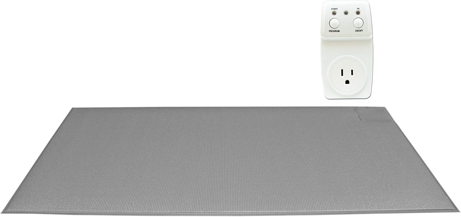 Light Outlet with Cordless Grey Floor Mat X57805