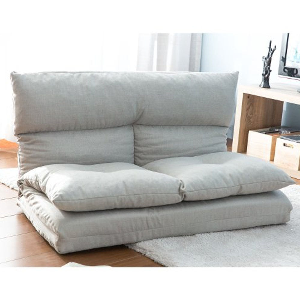 Gray Fabric Folding Chaise Lounge Sofa Q399397
