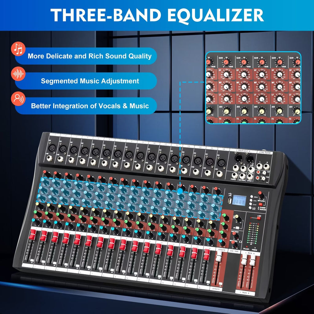 16 Channel Powered Mixing Console C492