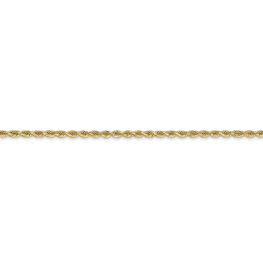 14k Yellow Gold Rope Chain Necklace D288