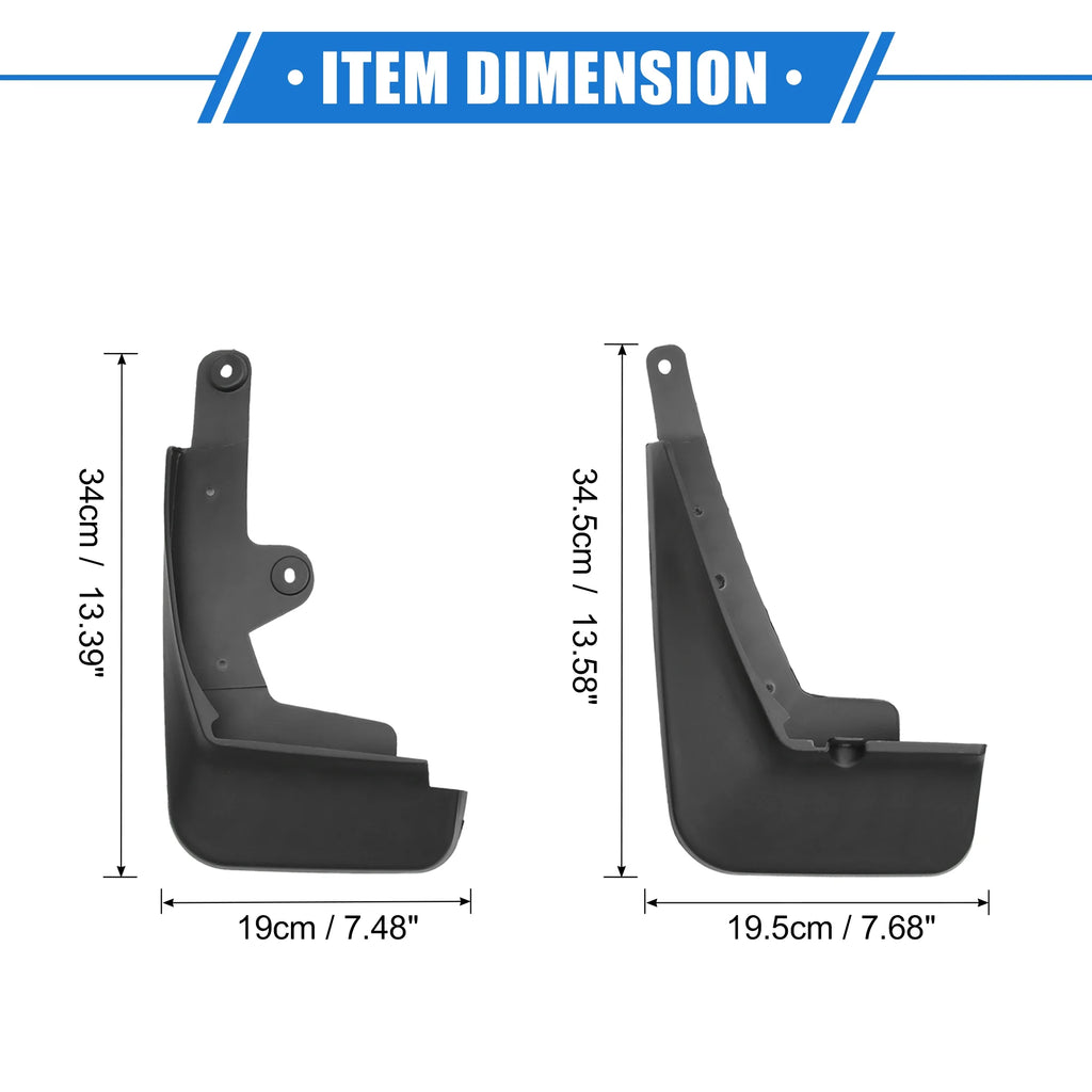 Black Plastic Front and Rear Splash Guards for Mazda CX-30 O201822