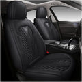 Black PU Leather Car Seat Covers 5 Seats Full Set F290