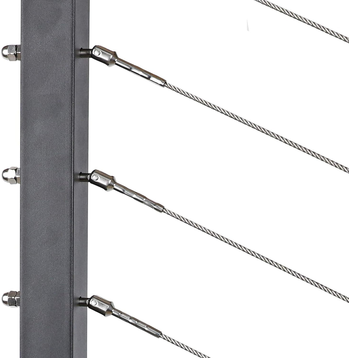 1/8 Inch T316 Stainless Steel Adjustable Cable Railing Kit for 1.5 Inch Metal Post, 20 Pack F1242