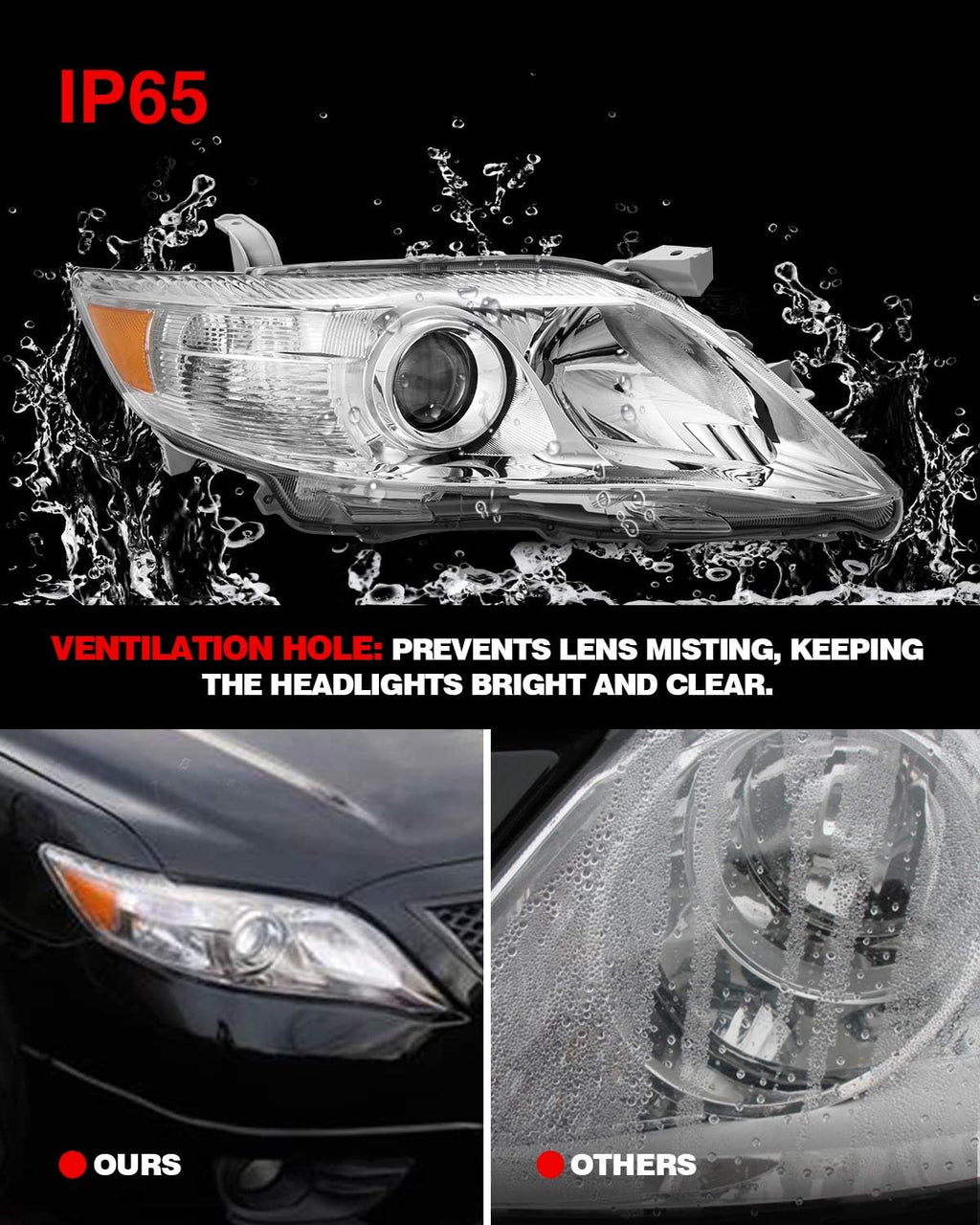 Replacement Headlight Assembly for 2010-2011 Camry X28698