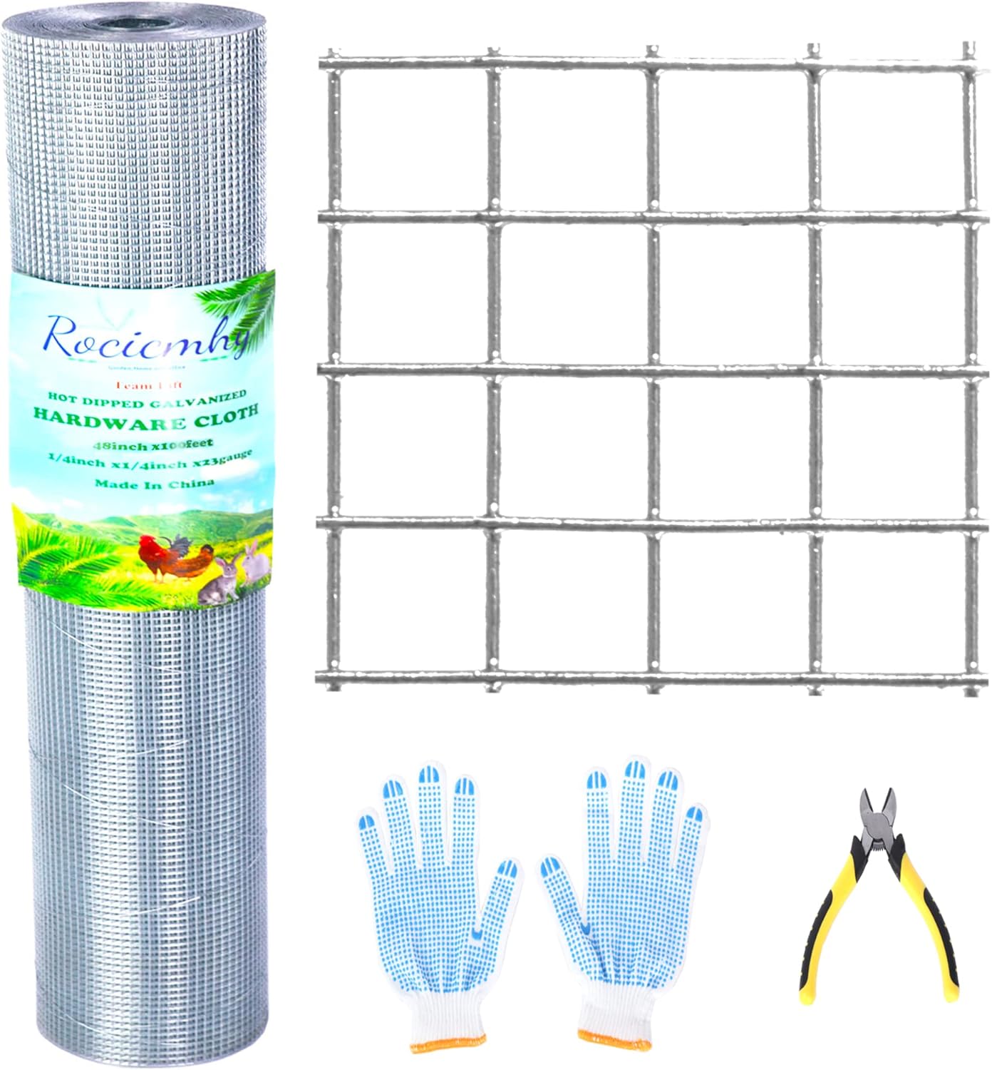 48x100 1/4 Inch 23Ga Galvanized Welded Wire Mesh Roll A544777