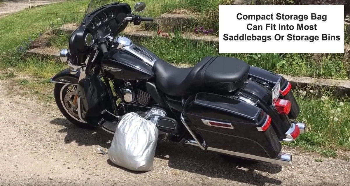 Motorcycle Cover with Securing Straps and Storage Bag E800777